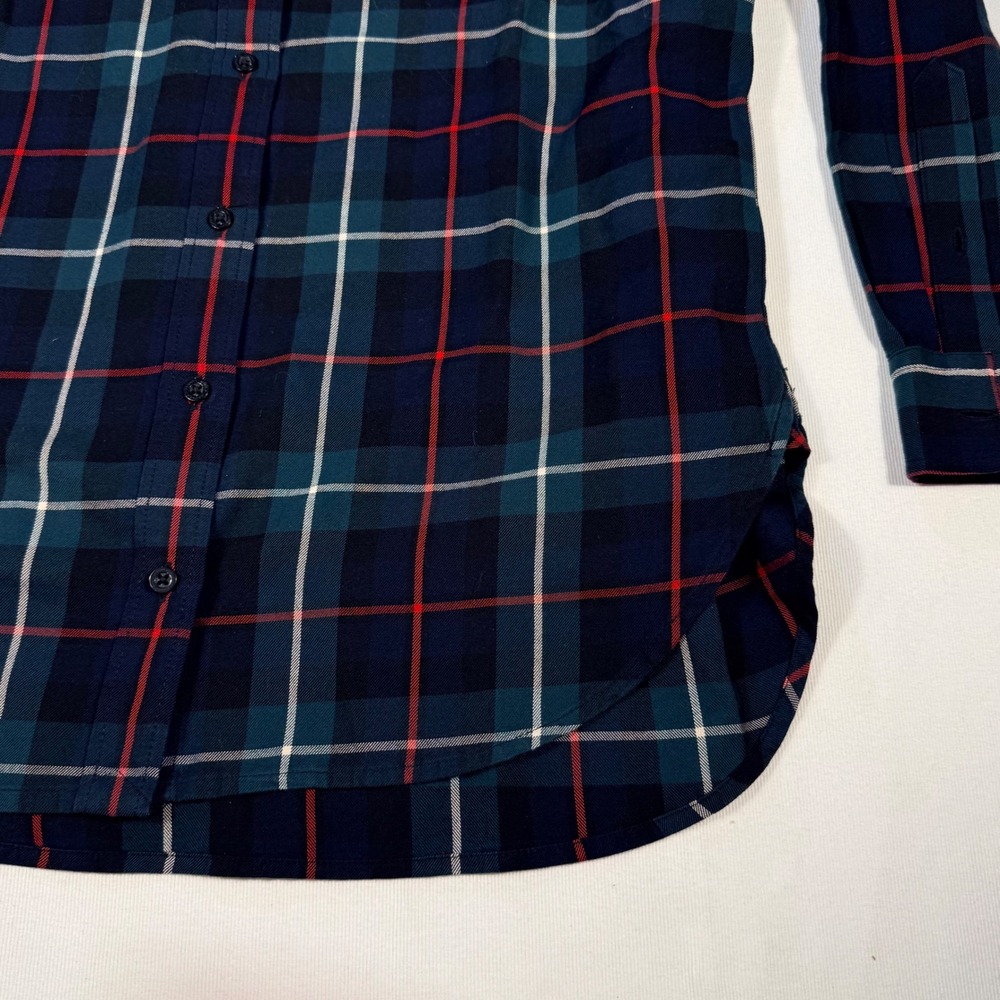 Lauren Ralph Lauren Womens M Plaid Monogram Button Down Dark Academia Preppy - Picture 16 of 16